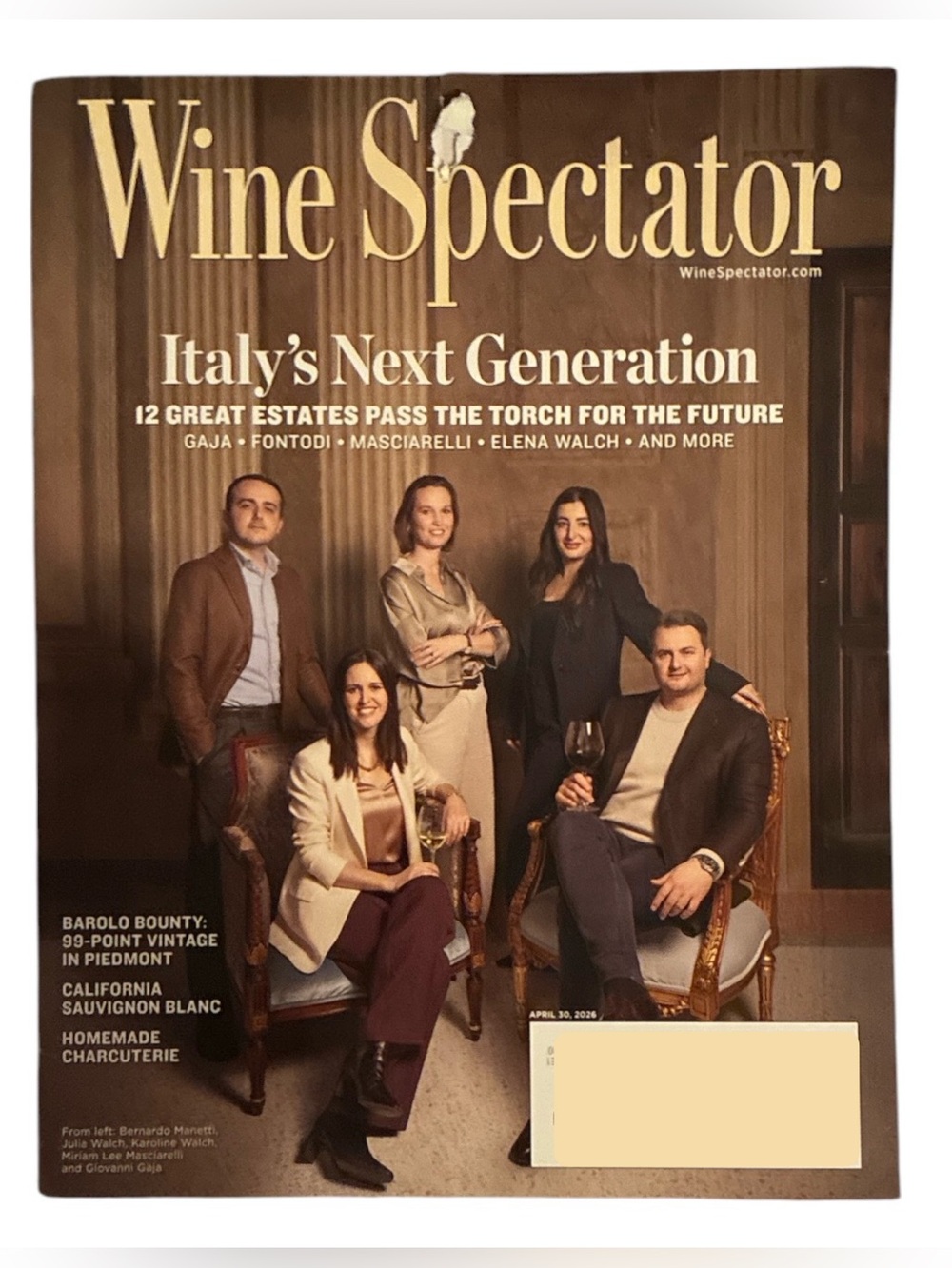 Wine Spectator Magazine April 30 2026 Italys Next Generation 12 Great Estates